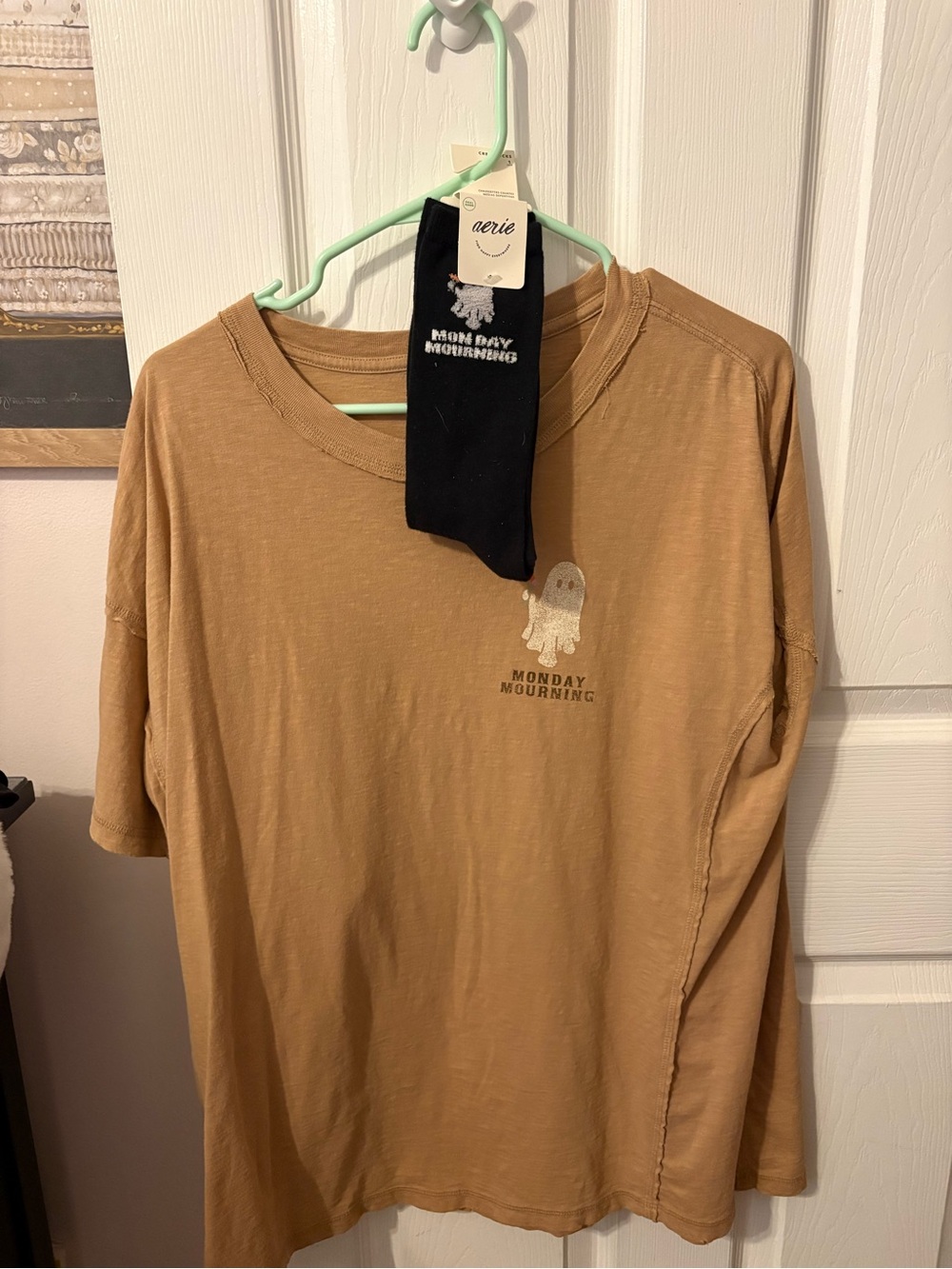Aerie 'Monday Mourning' Graphic Tee/Sock Bundle